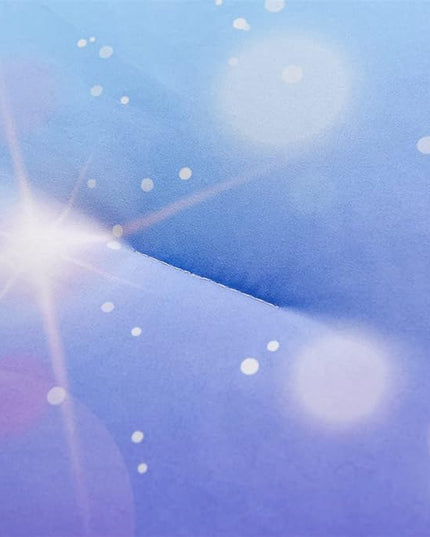 Holawakaka Kids Space Star Glitter Comforter Set Ombre Pink & Blue Print Gradient Bedding Set Twin Size (Pink Lavender, Twin) - LeafyLoom