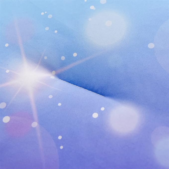 Holawakaka Kids Space Star Glitter Comforter Set Ombre Pink & Blue Print Gradient Bedding Set Twin Size (Pink Lavender, Twin) - LeafyLoom