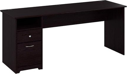 Bush Furniture Cabot 72W Computer Desk with Drawers in Espresso Oak - LeafyLoom
