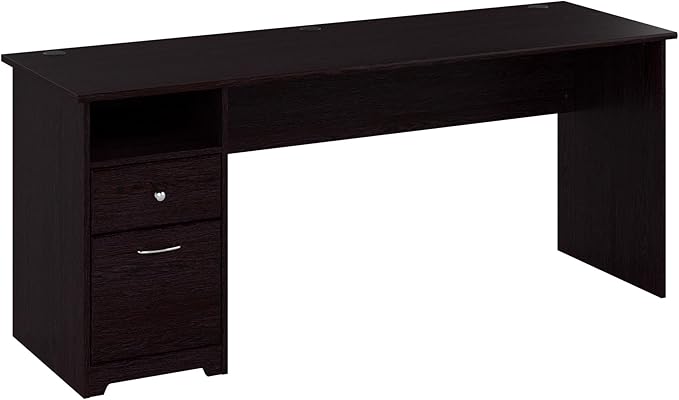 Bush Furniture Cabot 72W Computer Desk with Drawers in Espresso Oak - LeafyLoom