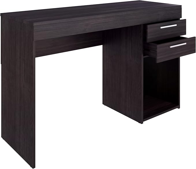 Techni Mobili Computer Home Office or Bedroom Storage & Drawers Ideal for Small Spaces Writing Desk, 47.6" W x 16.1" D x 30.3, Espresso - LeafyLoom