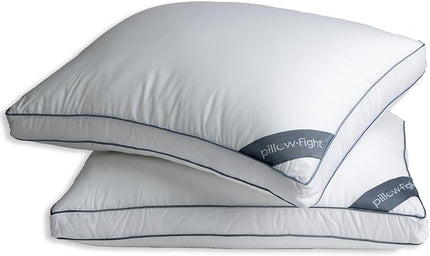 Pillow Fight Knockout - King Size Pillows Set of 2, Luxury & Adjustable, Down Alternative Pillow, Bed Pillows, Neck Pillow, Cooling Pillow, for, Back Support, Stomach, and Side Sleepers (2 Pack) - LeafyLoom