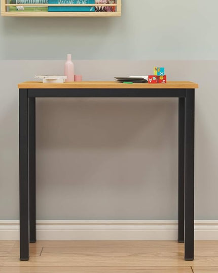 soges 31.5 inches Desk Small Desk Computer Desk Home Office Table Laptop Desk Writing Desk Study Table Computer Workstations Teak GCP2AC3-80TB - LeafyLoom