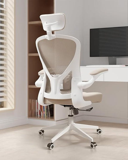 Home Desk Chair Ergonomic Chair with Headrest Study Chair Computer Chair Desk Chair Adjustable Headrest Lumbar Support Office Chair Heavy Duty Office Chair - LeafyLoom
