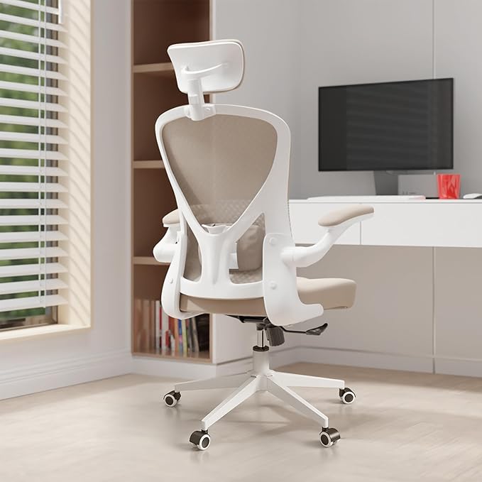 Home Desk Chair Ergonomic Chair with Headrest Study Chair Computer Chair Desk Chair Adjustable Headrest Lumbar Support Office Chair Heavy Duty Office Chair - LeafyLoom