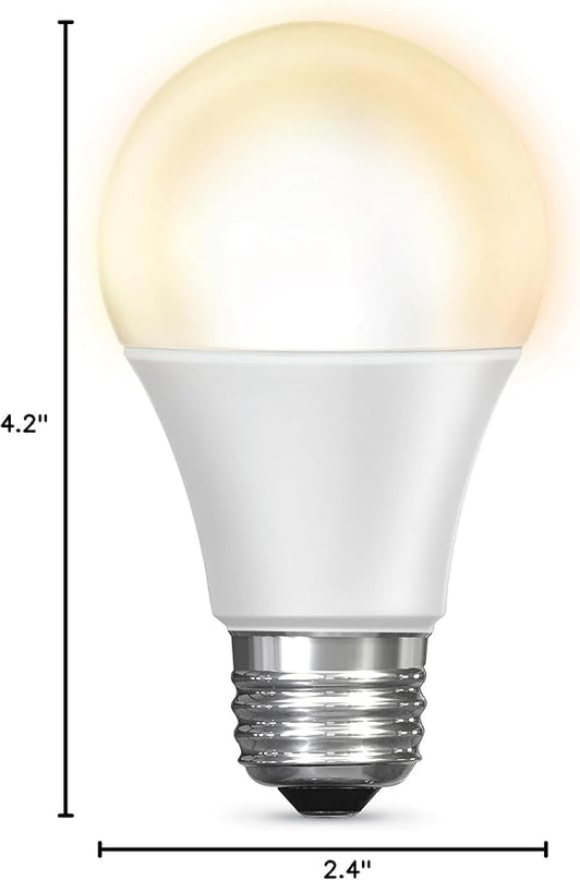 Feit Electric Smart Light Bulbs, 2.4 Ghz WiFi Light Bulbs, No Hub Needed, Works with Alexa and Google, Dimmable 60 Watt = LED 9W, OM60/927CA/AG/3, 2700K Soft White, 3 Pack FeitElectricCompany