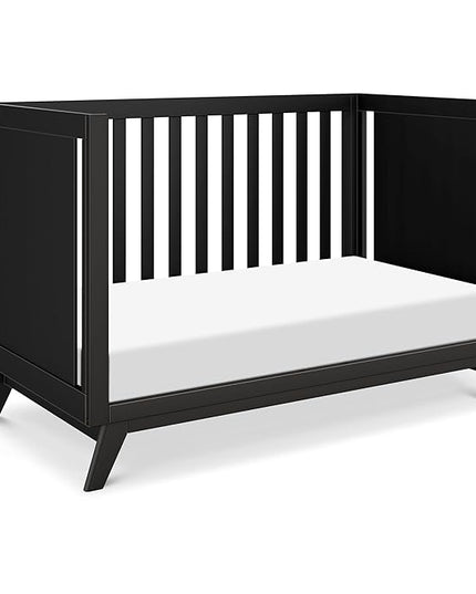 DaVinci Otto 3-in-1 Convertible Crib in Ebony, GREENGUARD Gold Certified - LeafyLoom