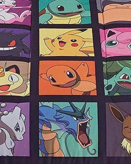 Pokémon, "Kanto Favorites" Twin Bed in a Bag Set, 64" x 86", Twin, Multi Color - LeafyLoom