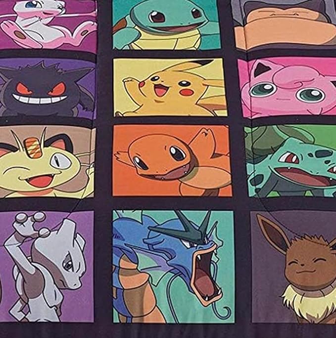 Pokémon, "Kanto Favorites" Twin Bed in a Bag Set, 64" x 86", Twin, Multi Color - LeafyLoom