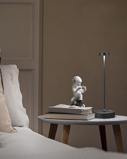 Rechargeable Table Lamp Cordless Battery Operated LED Light 5000mAh 3-level Brightness Portable Desk Lamps Touch Control Indoor Outdoor Use for Patio Home Restaurant - LeafyLoom