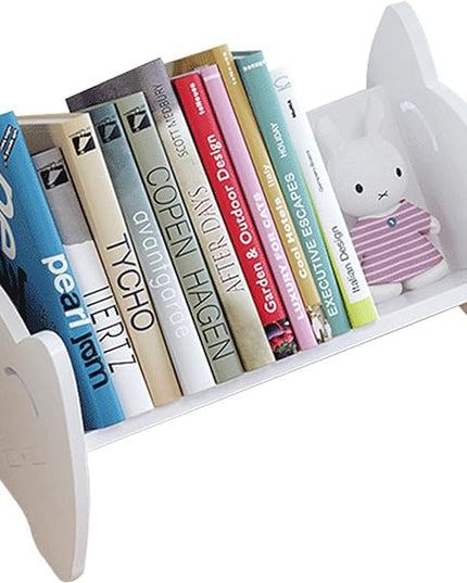 kids Bookshelf, Desktop Bookshelf, Tilted Mini Bookshelf for Desk, Tabletop Bookshelf, Book Shelf for Books Magazine CD, Tiny Bookshelf and Storage Rack in Living Room/Office/Home. - LeafyLoom