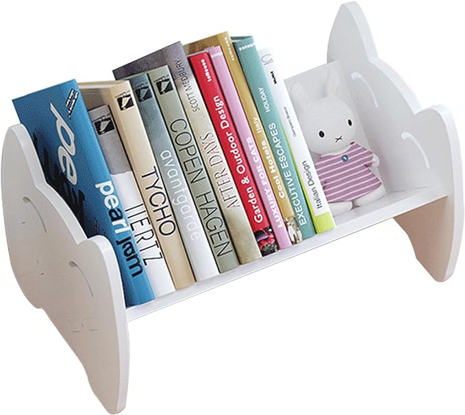 kids Bookshelf, Desktop Bookshelf, Tilted Mini Bookshelf for Desk, Tabletop Bookshelf, Book Shelf for Books Magazine CD, Tiny Bookshelf and Storage Rack in Living Room/Office/Home. - LeafyLoom