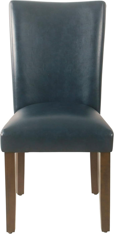 HomePop Parsons Classic Dining Room Tables and Chairs, Pack of 2, Dark Blue - LeafyLoom