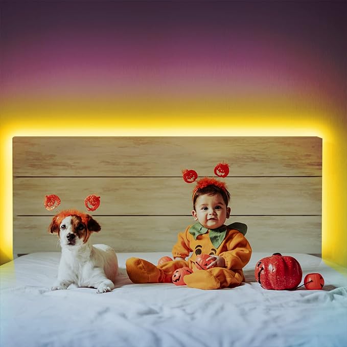phopollo Led Lights 40ft for Bedroom RGB Color Changing Led Lights Kit with Power Supply and Remote Phopollo