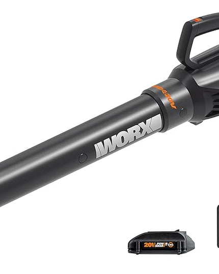 WORX Cordless Leaf Blower 20V WORXAIR Turbine Blower WG547.2 for Lawn Care Yard Work, 2 Variable Speed Control, 1 * 4.0 Ah Battery & Charger Included - LeafyLoom