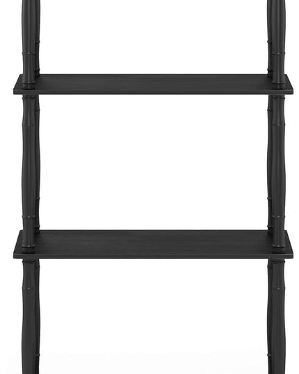 Furinno Turn-N-Tube 4-Tier Multipurpose Shelf Display Rack, Classic Tubes, Americano/Black - LeafyLoom