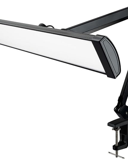 Ultra Bright 3900 Lumens Powerful Professional Eye Care LED Desk Lamp, Brightness Adjustable, Task Light for Home, Beauty, Crafting, Office, Workbench (Daylight, Dimmable, Black) - LeafyLoom