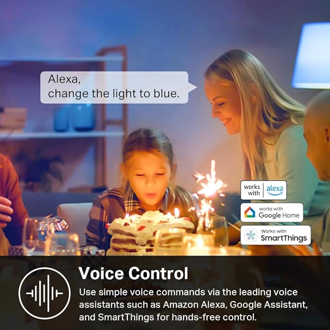 New Kasa Smart Bulb, Full Color Changing Dimmable Smart WiFi Light Bulb Compatible with Alexa and Google Home, A19, 9W 800 Lumens,2.4Ghz only, No Hub Required, 1-Pack (KL125), Multicolor KasaSmartbyTP-Link