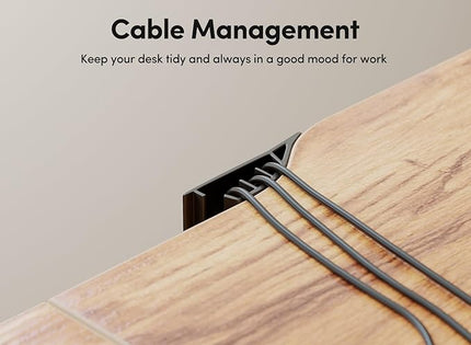 FAMISKY 44 x 24 Standing Desk Adjustable Height, Electric Stand Up Desk, Rising Desk with Splice Board, Light Rusticbrown - LeafyLoom