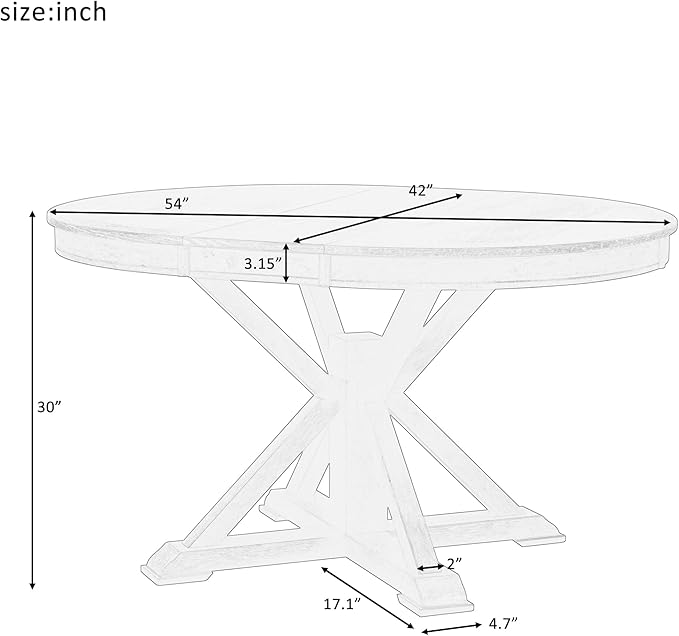 Retro Functional Extendable 12" Leaf, Adjustable Length, Easy to Assembly, Room, Kitchen, Espresso, 1 Piece Dining Table Set, Natural Wood Wash 6 - LeafyLoom