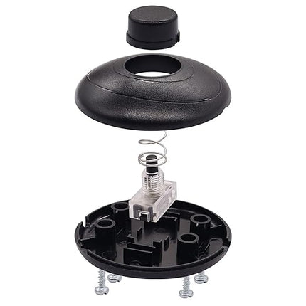 weideer 2Pcs Floor Foot Switch Round Inline Foot Pedal Lamp Switch AC 100-250V Step-on-Button Switch for Floor Lamp LED Light On-Off Control K-071 - LeafyLoom