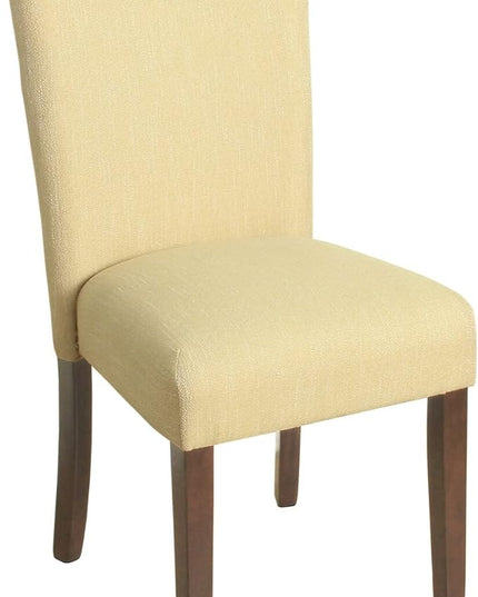 HomePop Parsons Classic Upholstered Accent Dining Chair, Single Pack, Yellow - LeafyLoom