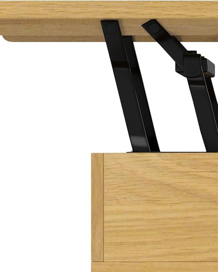 SIMPLIHOME Hunter Lift Top Coffee Table, 48 inch, Oak Veneer - LeafyLoom
