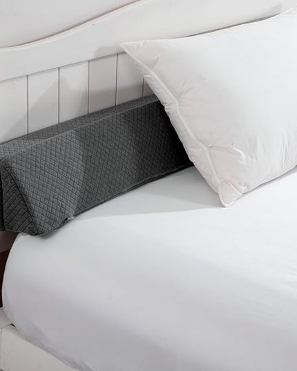 Pillow Wedge for Headboard Gap,Bed Gap Filler Twin Size,Foldable Bed Wedge Pillow for Headboard,Grey Bed Wedge Gap Filler,Foam Mattress Gap Filler,39"x6"x6" - LeafyLoom