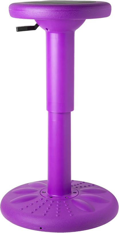 Studico ActiveChairs Adjustable Wobble Stool, Flexible Classroom Seating, Improves Focus, Posture & Helps ADHD/ADD, Sensory Chair, Active Desk Chairs, Adjusts from 16.65" to 23.75", Ages 13-18, Purple - LeafyLoom