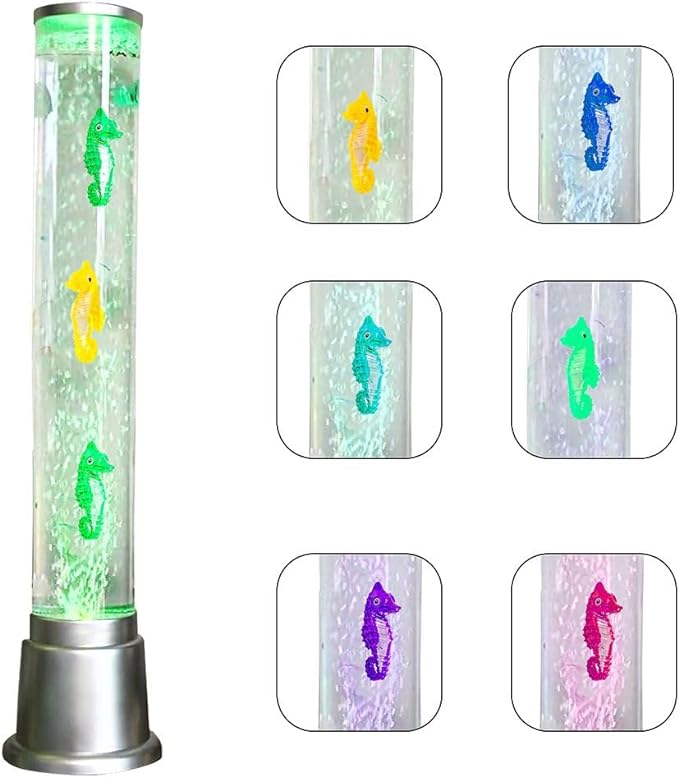 Shop LC Electric Seahorse Lamp Artificial Fake Fish Tank Aquarium Lamp with Sensory Bubble Tube Lamp Night Light Sensory Lamp Lava Lamp - 1.90 FT Birthday Gifts - LeafyLoom