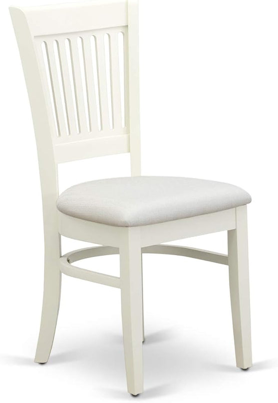 East West Furniture Norden 5 Piece Modern Set includes a Rectangle Wooden Table with Dropleaf and 4 Fabric Dining Room Chairs, 30x48 Inch, Linen White - LeafyLoom