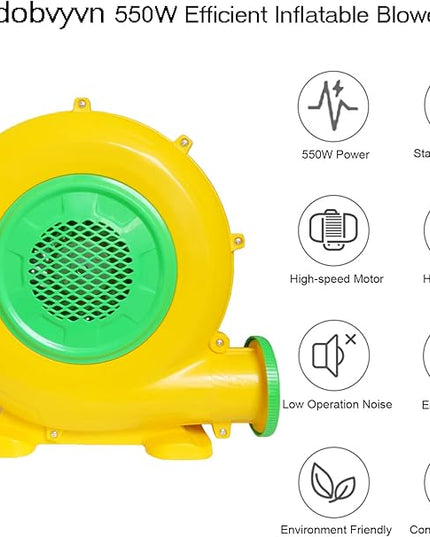 Air Blower 550 Watts, Bounce House Blower for inflatables Jump House, Inflatable Castle and Jump Slides, Efficient and Convenient Commercial Inflatable Blower for Bounce House (Style B-550W) - LeafyLoom
