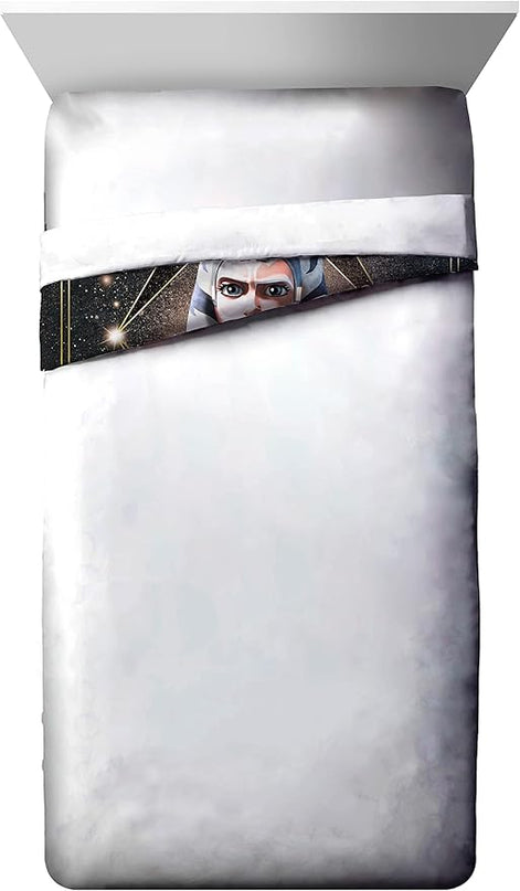 Jay Franco Star Wars The Clone Wars Ahsoka Force Full Comforter & Sham Set - Kids Super Soft Bedding - Fade Resistant Microfiber (Official Star Wars Product) - LeafyLoom