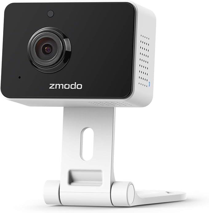Zmodo Mini Pro, 1080P Plug-in WiFi Security Camera, Indoor Smart Camera with AI Motion Detection, Pet Nanny Cam, Night Vision, 2-Way Audio, Phone App, Compatible with Alexa & Google Assistant. Zmodo