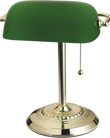 Catalina Lighting Traditional Desk Lamp, Green, Smart Home Capable for Home Office, Dorm, Apartment, Corded with Adjustable Lighting - LeafyLoom