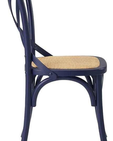 Modway Gear Side Set of 2, Two Dining Chairs, Midnight Blue - LeafyLoom