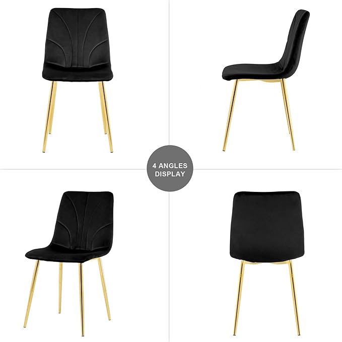 NicBex Haerin-SD-00368-LWJ Dining Chairs, 33.9"x18.1"x17.3", Black - LeafyLoom
