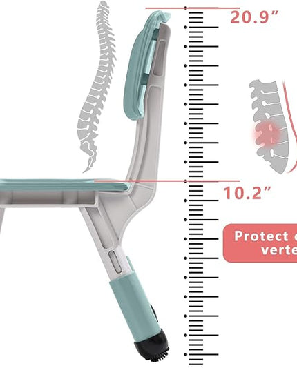 Adjustable Kid Chairs Indoor 3 Level Adjustable Suitable for Children Age 2-6. Maximum load-bearing 220LBS Suitable for Family Classroom and Nursery Child Seat Set (2-Pack-Ink Blue) - LeafyLoom