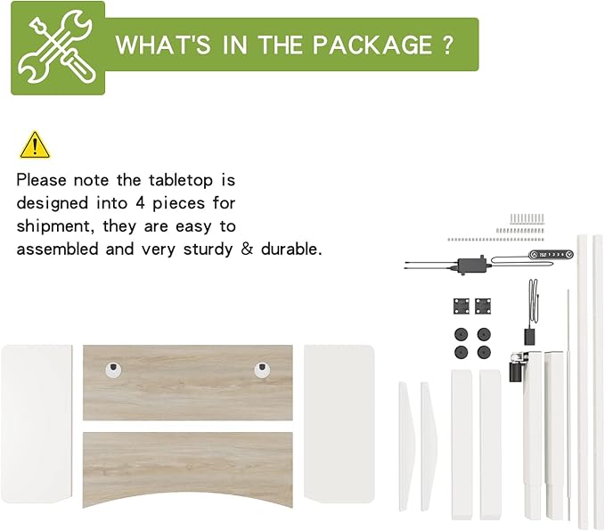Radlove Dual Motor Height Adjustable Standing Desk, 63 x 30 Height Adjustable Computer Desk Sit Stand Desk Home Office Desks with Splice Board 265 lb Load Capacity White Frame + White Top - LeafyLoom