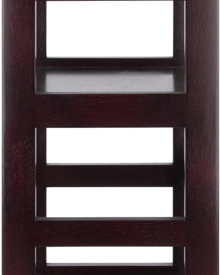Winsome Leo Model Name Shelving, Tall, Espresso - LeafyLoom