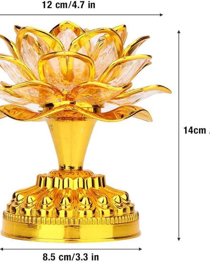 GLOGLOW Buddha Machine, LED Lotus Lamp Buddha Lamp Prayer Machine Prayer Machine with 36 Songs (without Battery) - LeafyLoom