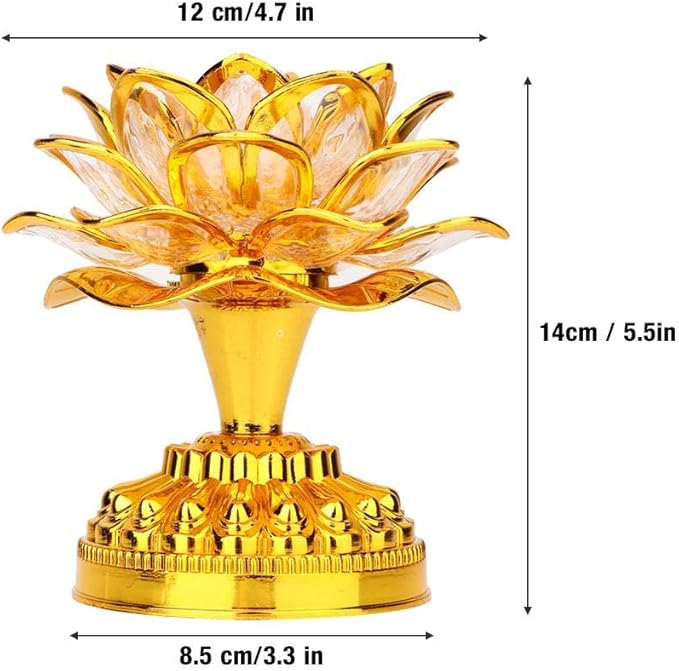 GLOGLOW Buddha Machine, LED Lotus Lamp Buddha Lamp Prayer Machine Prayer Machine with 36 Songs (without Battery) - LeafyLoom