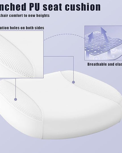 Office Chair, Ergonomic Desk Chair, High Back Desk Chair, Big and Tall Reclining Comfy Home Office Chair with Lumbar Support Breathable Mesh Computer Chair Adjustable Armrests - LeafyLoom