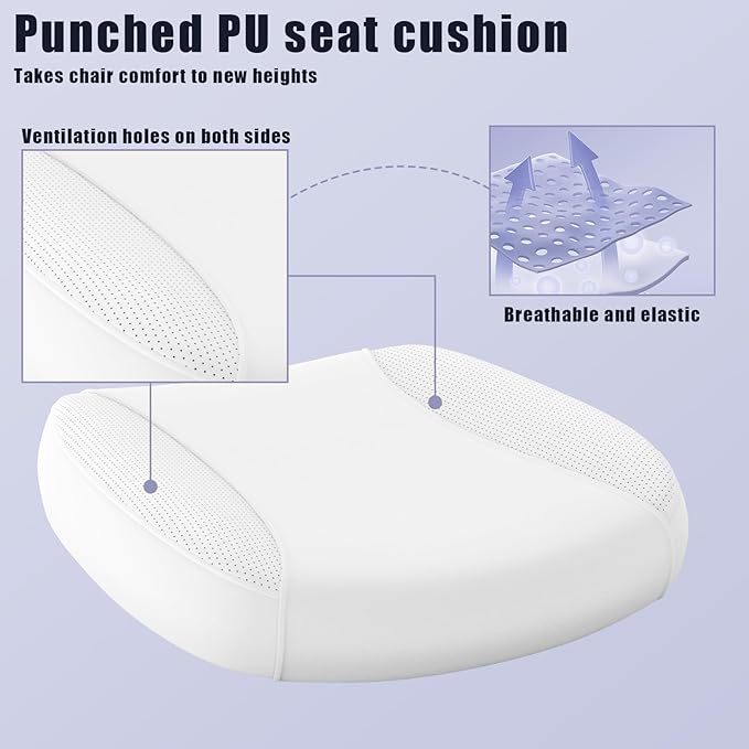 Office Chair, Ergonomic Desk Chair, High Back Desk Chair, Big and Tall Reclining Comfy Home Office Chair with Lumbar Support Breathable Mesh Computer Chair Adjustable Armrests - LeafyLoom