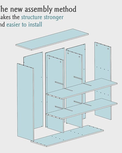 9-Cube Storage Shelf Bookcase - Wooden 3-Tier Free Standing Open Bookshelf for Home and Office, Organizer Cabinet in Black - LeafyLoom