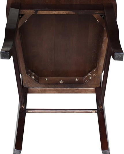 International Concepts Madrid Ladder Back Chair, Java, Rich Mocha - LeafyLoom