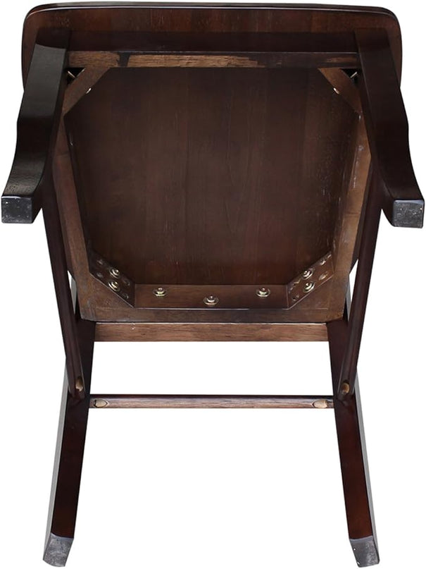 International Concepts Madrid Ladder Back Chair, Java, Rich Mocha - LeafyLoom