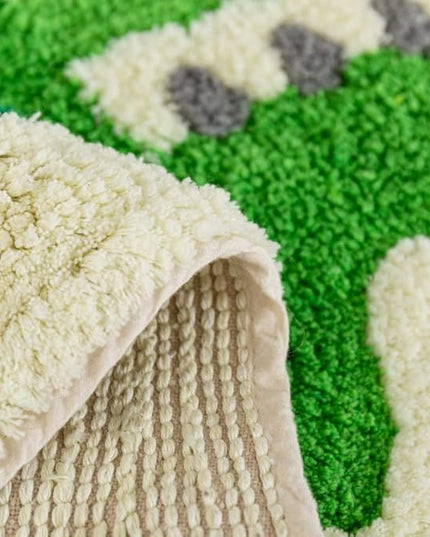 Green Crocodile Shaped Rug Cute Faux Animal Print Bathroom Rug Bath Mat Bath Carpet Shower Rug for Home Decor Bathroom Tub Floor Water Absorption Non-Slip Small Carpet Door Mat Playmat 15.7x29.5in - LeafyLoom