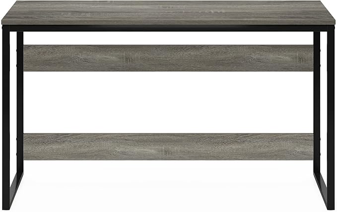 Furinno Moretti Modern Lifestyle Enhanced Study Desk 52 Inch, 52-Inch, French Oak Grey - LeafyLoom