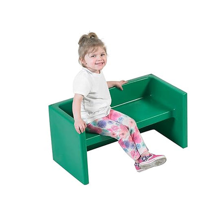 Children's Factory Adapta-Bench, CF910-031, Green, Kids Flexible Seating, Classroom, Preschool and Daycare Furniture, Indoor or Outdoor Toddler Chairs - LeafyLoom